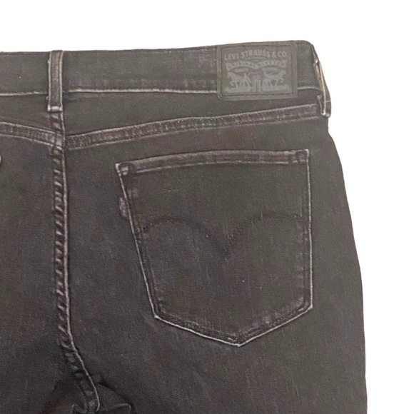 Levi's Embroidered Black 711 Skinny Jeans Size 32 - Picture 5 of 9